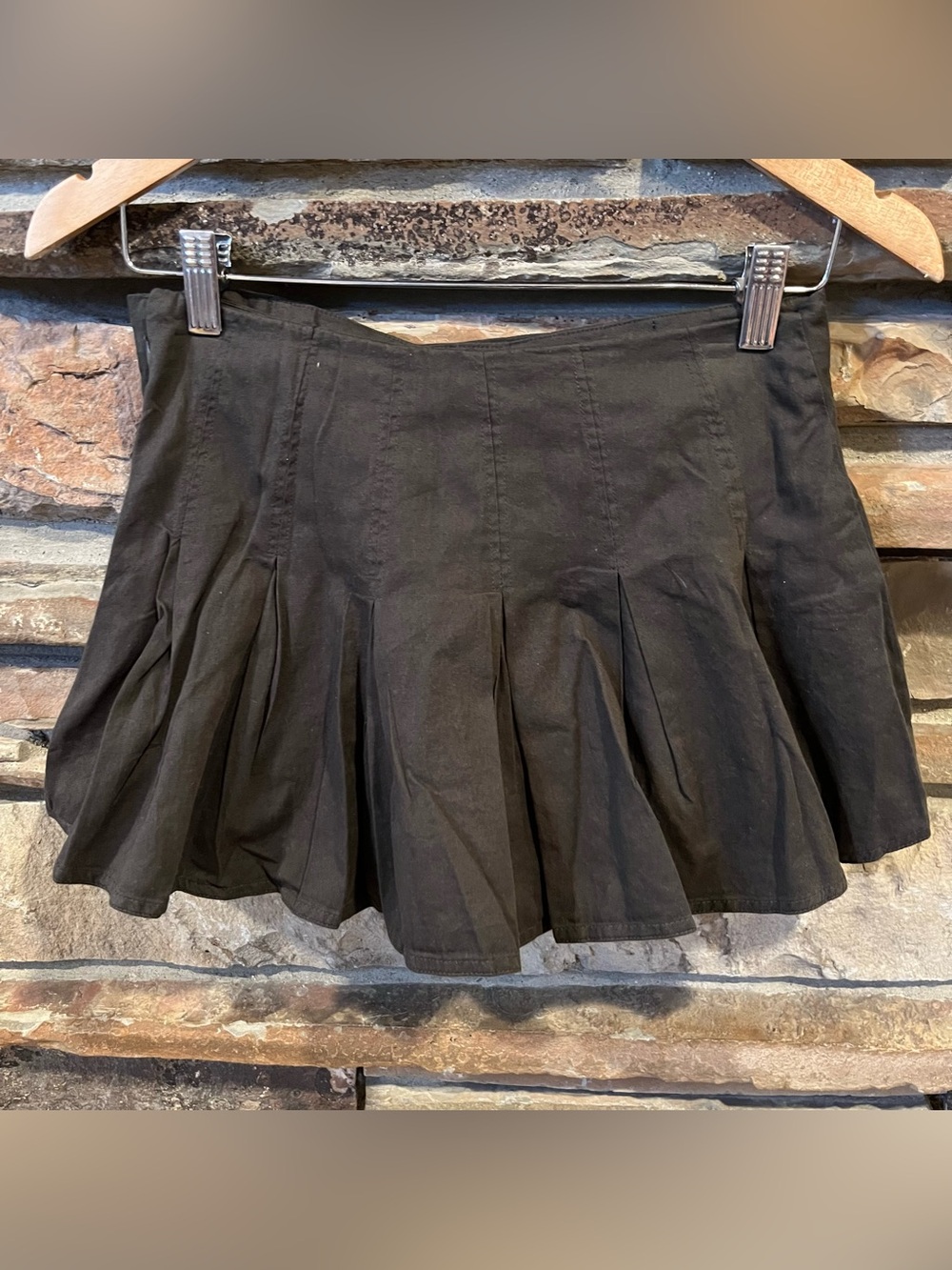 BDG Caralyn Gray Pleated Wrap Mini Skort 100% Cotton - Picture 4 of 7
